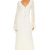 ROBE ANNE Ivory & Peach Multi 2 ROBE ANNE Ivory & Peach Multi -Pas Cher Tendricia Magasin HOOF WD1003 V1