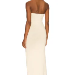 ROBE MAILLE CROCHET ANNELI Ivory -Pas Cher Tendricia Magasin HOOF WD883 V3