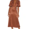ROBE MI-LONGUE PATRIA Chocolate Brown
