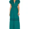 ROBE MAXI LORAINE Deep Teal -Pas Cher Tendricia Magasin HOOF WD928 V1