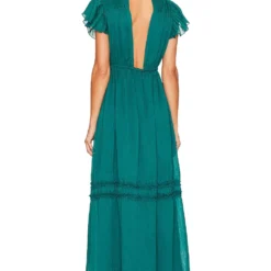 ROBE MAXI LORAINE Deep Teal -Pas Cher Tendricia Magasin HOOF WD928 V3