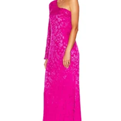 ROBE MAXI ULRICH Deep Fuchsia -Pas Cher Tendricia Magasin HOOF WD931 V3
