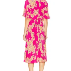 ROBE THEA Fuchsia Floral -Pas Cher Tendricia Magasin HTCH WD9 V3