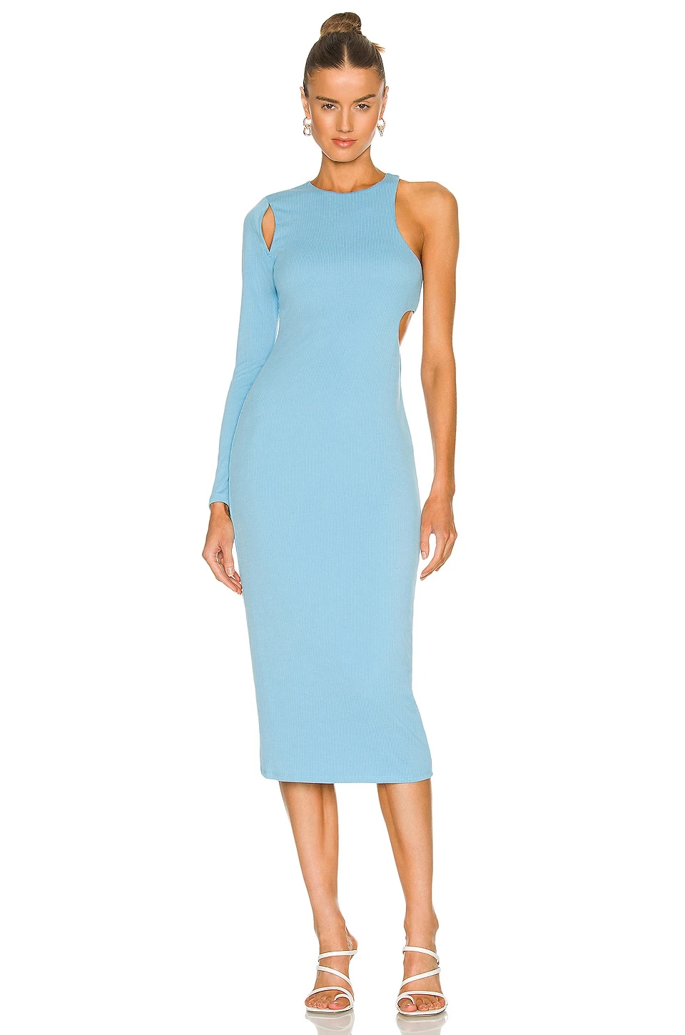 ROBE MI-LONGUE JOELLE Cyan Blue 3 ROBE MI-LONGUE JOELLE Cyan Blue