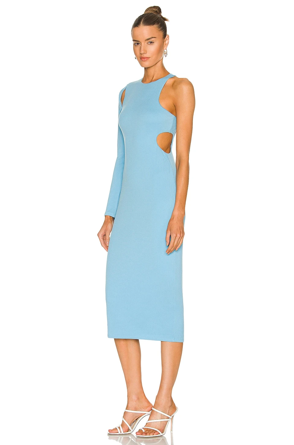 ROBE MI-LONGUE JOELLE Cyan Blue 5 ROBE MI-LONGUE JOELLE Cyan Blue – Image 3