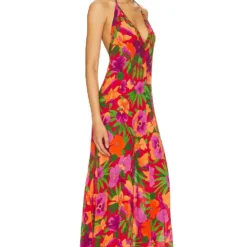 ROBE MAXI RHEA Spring Fling -Pas Cher Tendricia Magasin INDA WD847 V2