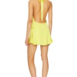 ROBE COURTE SYBIL Canary -Pas Cher Tendricia Magasin INDA WD855 V3