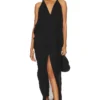 ROBE MAXI GRECIAN NAMMOS Black