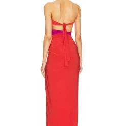 ROBE FEMI Fuschia Tangerine Combo -Pas Cher Tendricia Magasin JANR WD16 V3