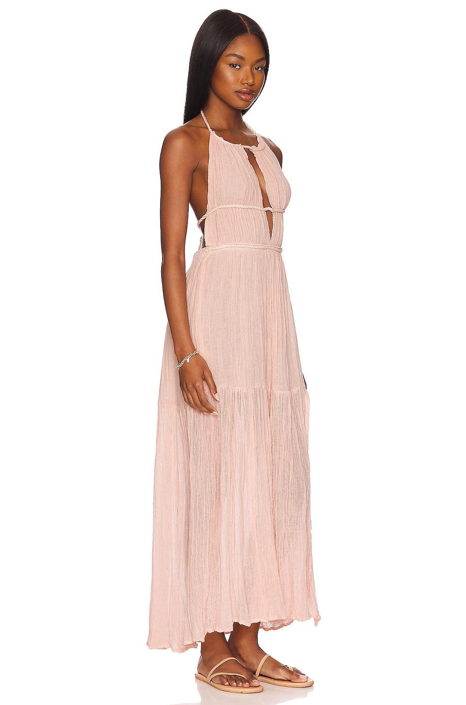 ROBE MAXI ALTAIR Peach 4 ROBE MAXI ALTAIR Peach – Image 2