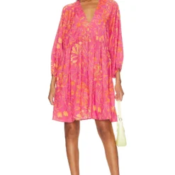 ROBE COURTE GARDEN PARTY Dragonfruit