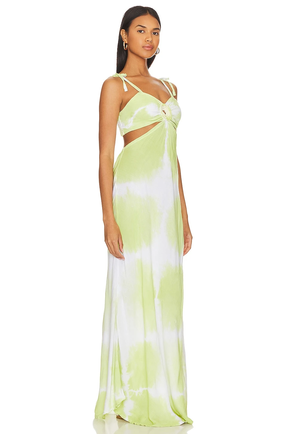 ROBE HAZEL Neon Green Shibori 4 ROBE HAZEL Neon Green Shibori – Image 2