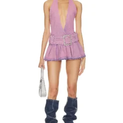 Jaded London ROBE COURTE TRÈS DÉCOLLETÉE MALIBU Pink