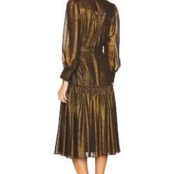 Joie ROBE SEESILA Gold Foil And Caviar -Pas Cher Tendricia Magasin JOIE WD573 V3