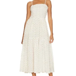 Joie ROBE MI-LONGUE LESSE Porcelain Multi