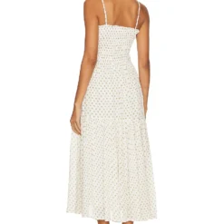 Joie ROBE MI-LONGUE LESSE Porcelain Multi -Pas Cher Tendricia Magasin JOIE WD579 V3