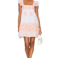 ROBE White & Neon Orange -Pas Cher Tendricia Magasin JULR WD37 V1 1