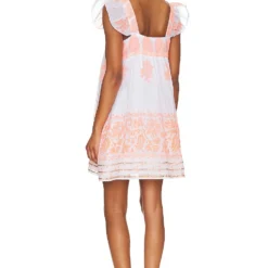 ROBE White & Neon Orange -Pas Cher Tendricia Magasin JULR WD37 V3