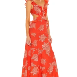 ROBE MARIGOT Tangerine Coral -Pas Cher Tendricia Magasin KARI WD457 V2