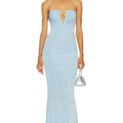 ROBE DE SOIRÉE ERYKAH Powder Blue -Pas Cher Tendricia Magasin KATR WD334 V1 1