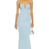 ROBE DE SOIRÉE ERYKAH Powder Blue -Pas Cher Tendricia Magasin KATR WD334 V1