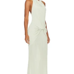 ROBE DE SOIRÉE LEYLA Sage -Pas Cher Tendricia Magasin KATR WD342 V3