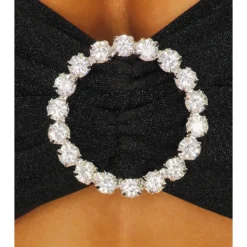 ROBE LONGUE BUSTIER MANCHES LONGUES Black -Pas Cher Tendricia Magasin KHAR WD12 V4