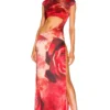 ROBE QI PAO Red Rose -Pas Cher Tendricia Magasin KIMR WD27 V1