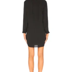 ROBE COURTE DRAPE BUTTON FRONT Black -Pas Cher Tendricia Magasin KISA WD331 V3