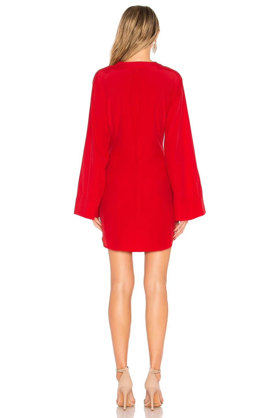 ROBE MINI AVEC LIEN À NOUER À LA TAILLE JANEIRO Red 5 ROBE MINI AVEC LIEN À NOUER À LA TAILLE JANEIRO Red – Image 3
