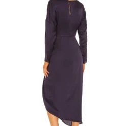 ROBE MI-LONGUE LONG Navy -Pas Cher Tendricia Magasin LCDE WD460 V3