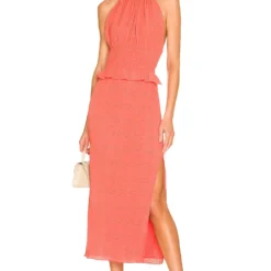 ROBE GABRIELA Orange -Pas Cher Tendricia Magasin LCDE WD614 V2