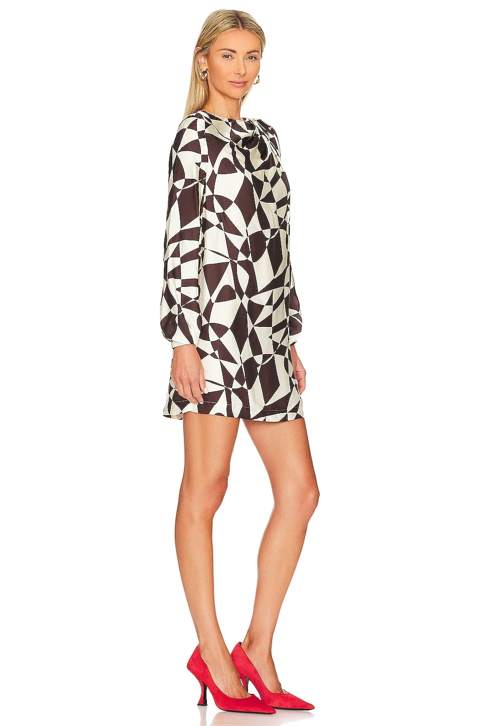ROBE MAJA Brown & Ivory Geo 4 ROBE MAJA Brown & Ivory Geo – Image 2