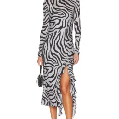 ROBE BERTINE Black Geo Zebra