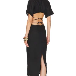 ROBE JULIA Black 7 ROBE JULIA Black -Pas Cher Tendricia Magasin LCDE WD776 V3