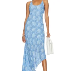 ROBE SIGRID Blue Wave Plaid