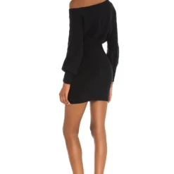 ROBE ÉPAULES DÉNUDÉES REBECCA Black 7 ROBE ÉPAULES DÉNUDÉES REBECCA Black -Pas Cher Tendricia Magasin LEAX WD267 V3