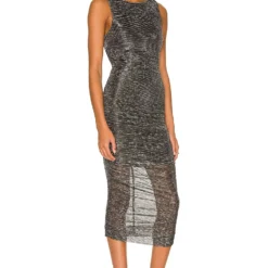 ROBE OLIVIA Black & Silver -Pas Cher Tendricia Magasin LEAX WD291 V2