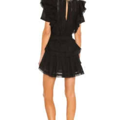 LoveShackFancy ROBE NATASHA Black -Pas Cher Tendricia Magasin LESH WD133 V3