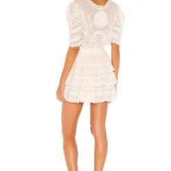 LoveShackFancy ROBE COURTE QUINCY White -Pas Cher Tendricia Magasin LESH WD279 V3