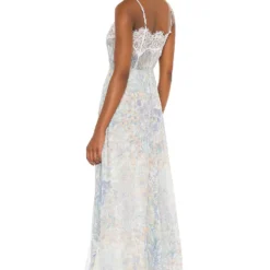 LoveShackFancy ROBE CARACO ELMA East Coast Blue -Pas Cher Tendricia Magasin LESH WD365 V3