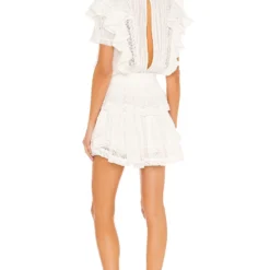 LoveShackFancy ROBE STELLA Antique White 7 LoveShackFancy ROBE STELLA Antique White -Pas Cher Tendricia Magasin LESH WD440 V3