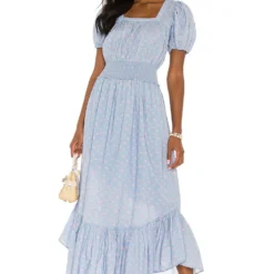 LoveShackFancy ROBE BEGONIA Blue Baby Pomme