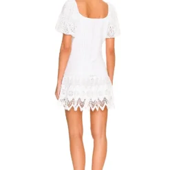 LoveShackFancy ROBE COURTE KATLEE White -Pas Cher Tendricia Magasin LESH WD580 V3