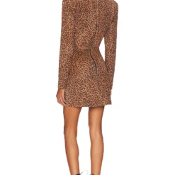 ROBE COURTE Black & Brown Leopard -Pas Cher Tendricia Magasin LIBY WD4 V3