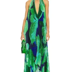 ROBE DE SOIRÉE OPERA Capri Print Green
