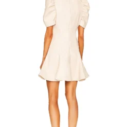 LIKELY ROBE COURTE FAUX LEATHER SCOOPED ALIA Ivory 7 LIKELY ROBE COURTE FAUX LEATHER SCOOPED ALIA Ivory -Pas Cher Tendricia Magasin LIKR WD618 V3