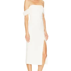 LIKELY ROBE MIDI PAZ White -Pas Cher Tendricia Magasin LIKR WD682 V2