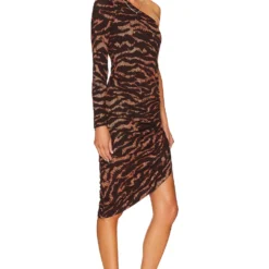 ROBE MAXI MILOU ONE SHOULDER Animal Impression 7 ROBE MAXI MILOU ONE SHOULDER Animal Impression -Pas Cher Tendricia Magasin LNA WD333 V2