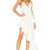 ROBE ASYMÉTRIQUE RIYA White -Pas Cher Tendricia Magasin LOVF WD1271 V1